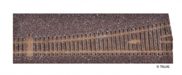 TILLIG 86516 - H0 Gleisbettung Elitegleis dunkel (braun) für linke Weiche 12°